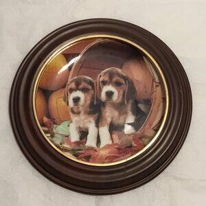 Franklin Mint Bushel O' Beagles Limited Edition Numbered Collector's Plate
